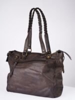 Charcoal Braided Handle Shoulder Bag - Image 2