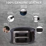 Men’s Brown Genuine Leather Belt With Silver Finished Buckle - Image 4