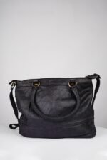 Beautiful Front Bottom Knotting Detail, Washed Leather Handbag - Image 2